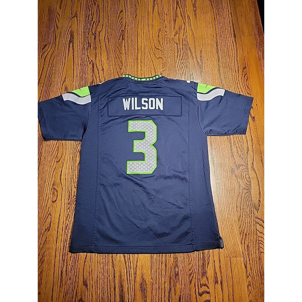 Nike Seattle Seahawks Russell Wilson #3 NFL Football Jersey Youth Size L 14-16 - Picture 1 of 13